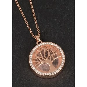 Image of Equilibrium RGP Rose Quartz Tree of Life Necklace