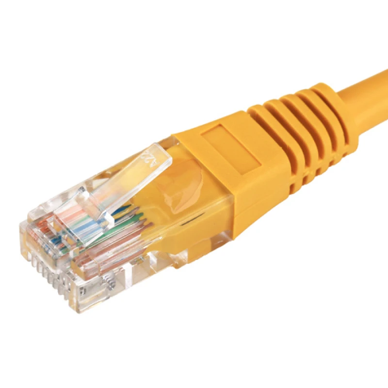 Image of Cablenet 2.5m Cat5e RJ45 Yellow U/UTP PVC 24AWG Flush Moulded Booted P