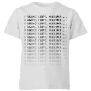 Image of Captain Marvel Paging Kids T-Shirt - Grey - 3-4 Years