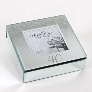 Image of Birthdays by Juliana '40' Glitter Mirror Trinket Box