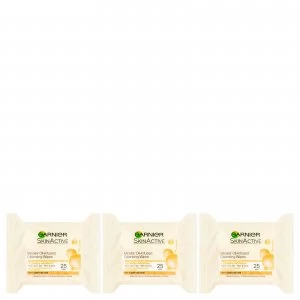 Image of Garnier Micellar Oil-Infused Cleansing Face Wipes 25 Wipes (3 Pack)