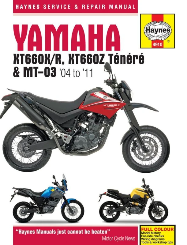 Image of 4910 - Haynes Service Manual For Yamaha MT-03 660 2006-2011 4910