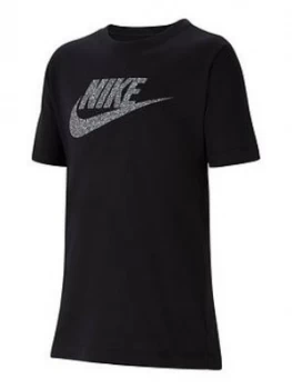 Image of Boys, Nike Older Childrens Zero Max Organic Cotton T-Shirt - Black, Size L, 12-13 Years
