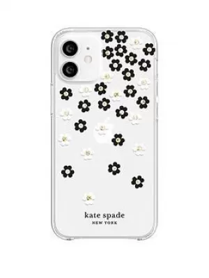 Image of Kate Spade New York Protective Hardshell Case For Freshman - Scattered Flowers - iPhone 12 Mini