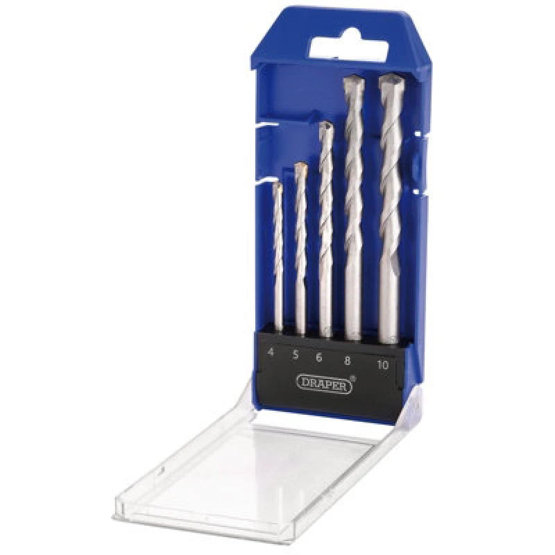 Image of Draper 5 Piece Straight Shank TCT Masonry Drill Bit Set DBMS1