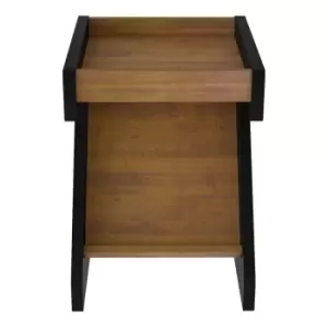 Image of Seconique Naples Z Side Table - Black/Pine Effect