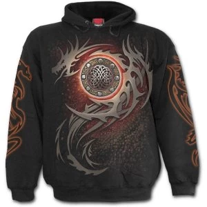 Image of Dragon Eye Mens Large Hoodie - Black