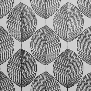 Image of Arthouse Scandi Leaf Black and White Wallpaper