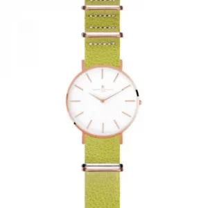Image of Unisex Smart Turnout Master Watch Lime Embossed Leather Strap Watch