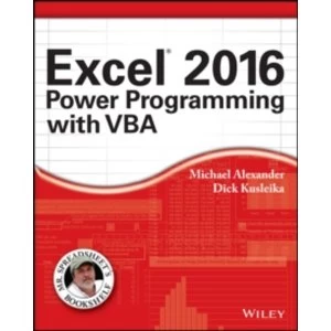 Image of Excel 2016 Power Programming with VBA by Michael Alexander, Richard Kusleika, John Walkenbach (Paperback, 2016)