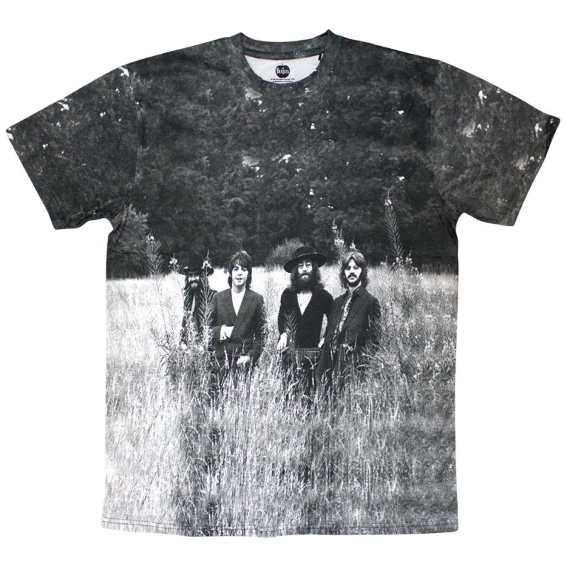 Image of The Beatles The Beatles Men Tittenhurst Park Field All-Over Print T-Shirt in White Size: Medium White M Male 5063806638230