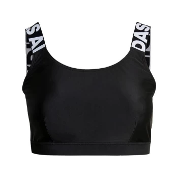 Image of adidas SH3. RO Branded Bikini Top (Plus Size) Womens - Black / White
