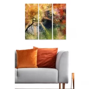 Image of MDF772484 Multicolor Decorative MDF Painting (3 Pieces)