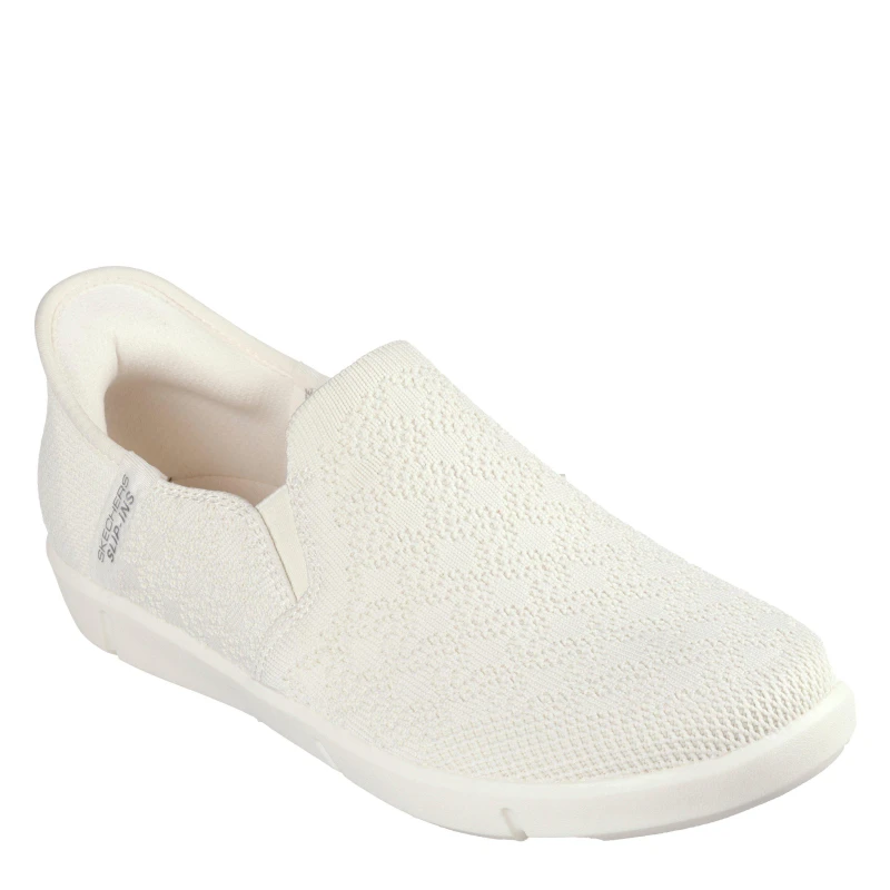 Image of Skechers Womens Breezest Slip On Trainers Off White female 2 (35)