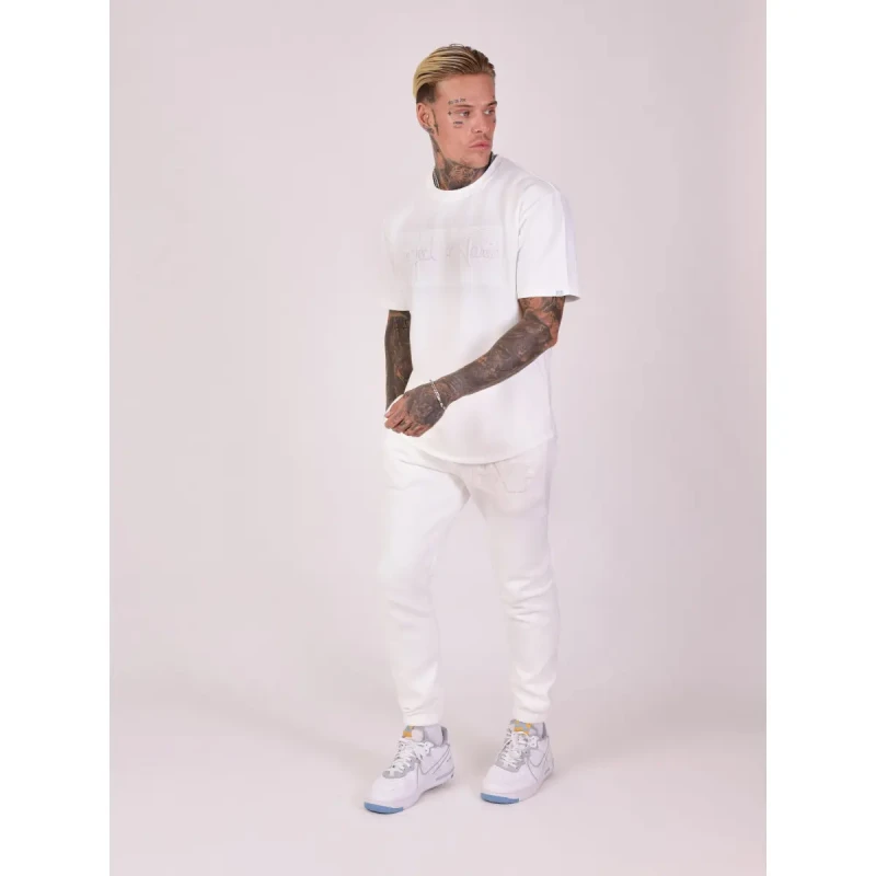 Image of Project X Paris Embossed logo jogging trousers Project X Paris Blanc Male XL