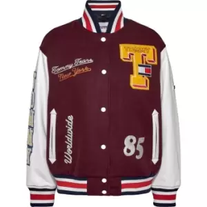 Image of Tommy Jeans Tjw Letterman Jacket - Red