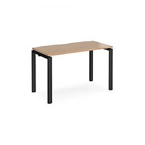 Image of Home Desk E126-K-B Oak 1,200 x 600 x 725 mm