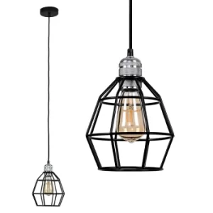 Image of Casco Chrome Pendant with Black Hamish Shade
