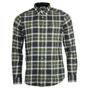Image of Barbour Mens Rasay Tailored Shirt Pine Tartan Medium