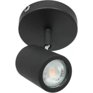 Image of Sienna Lighting - Sienna Upround Single Spotlight Matt Black IP44