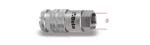 Image of Beta Tools 1917JF 1/4 Asian Profile Ball Quick Coupler Female Thread BSP 1/4"