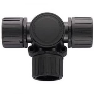 Image of HellermannTyton 166 24801 HG20 Helaguard T Connector With Inspection Lid Polyamide 6.6 Black