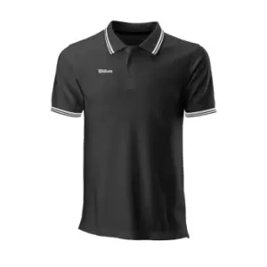 Image of Wilson Cotton Polo Shirt Mens - Black