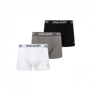 Image of Lyle and Scott Barclay 3 Pack Trunks - Blk/Wht/Gry