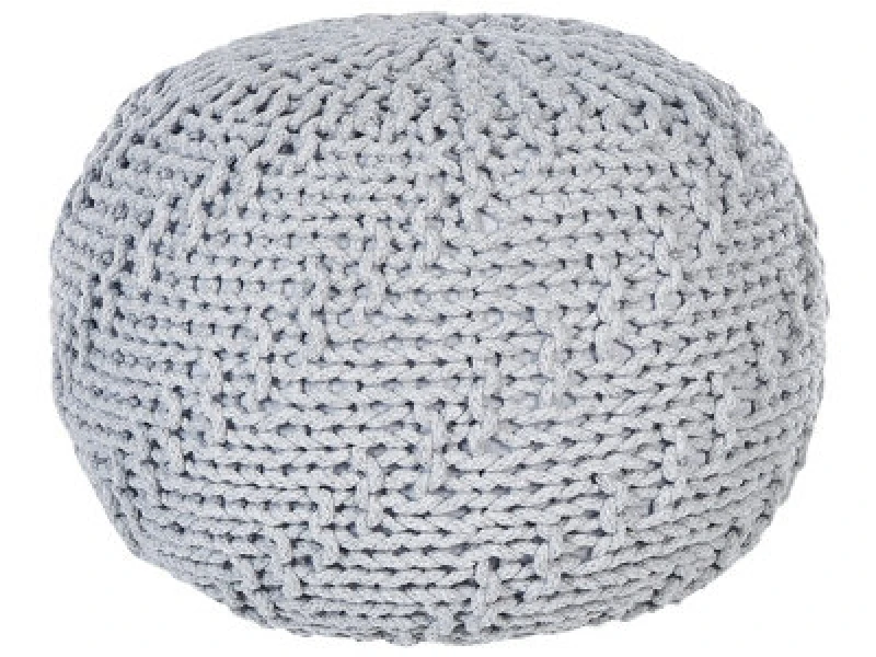 Image of Beliani Pouffe Priene Cotton Light Grey