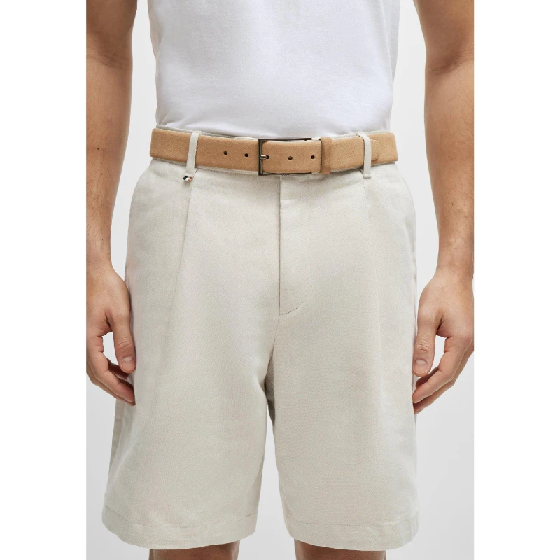 Image of Boss Mens Calindo Sd Leather Belt Medium Brown male 30R (80cm)