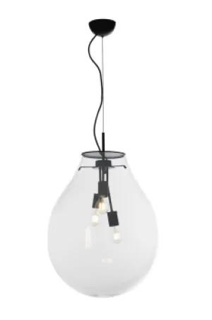Image of AZUMA 3 Light Pendant Ceiling Light Transparent 48x69.5cm