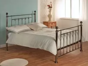 Image of Limelight Libra 4ft6 Double Black Chrome Metal Bed Frame