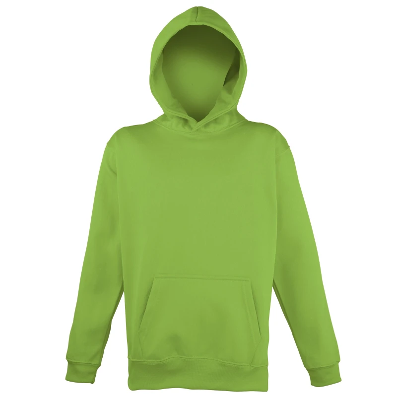 Image of AWDis Electric Hooded Sweatshirt Hoodie in Green Size: 12-13 Years Green Unisex 12-13 Years