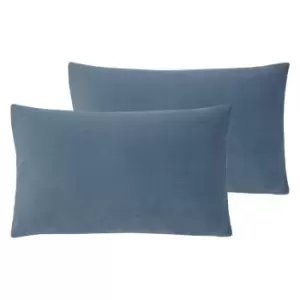 Image of Evans Lichfield Sunningdale Twin Pack Polyester Filled Cushions Wedgewood 30 x 50cm