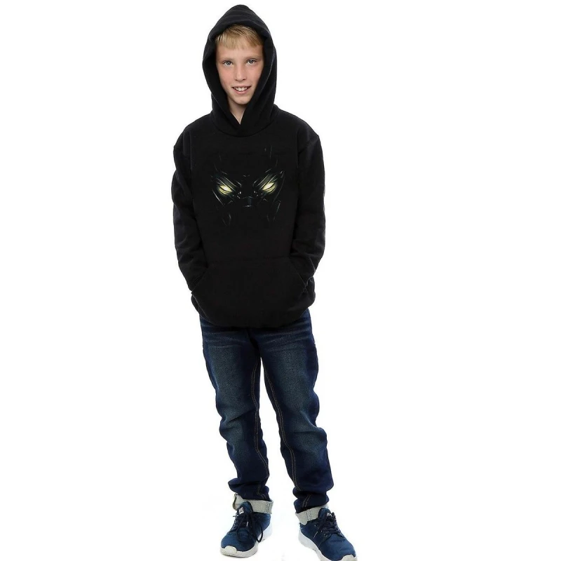 Image of Black Panther Eyes Cotton Hoodie Black male