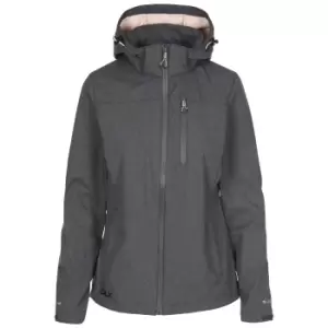 Image of Trespass Womens/Ladies Claren II Waterproof Softshell Jacket (M) (Dark Grey/Blush Marl)