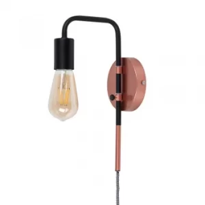 Image of Holden Black and Copper Swing Arm Wall Light