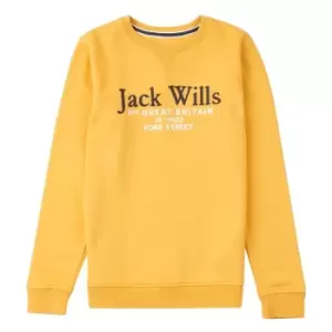 Image of Jack Wills Kids Script Crew Neck Sweatshirt - Yellow