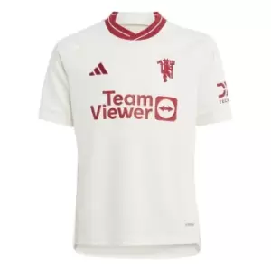 Image of adidas Manchester United Third Shirt 2023 2024 Juniors - White