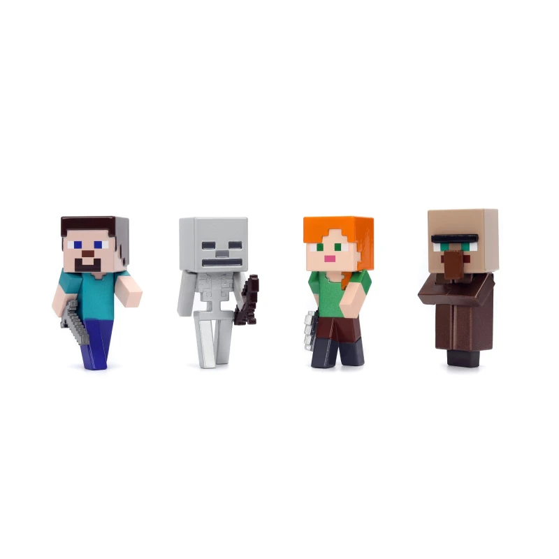 Image of MINECRAFT 2.5" diecast figure 4-PACK (WAVE 4) display play and collect for fans