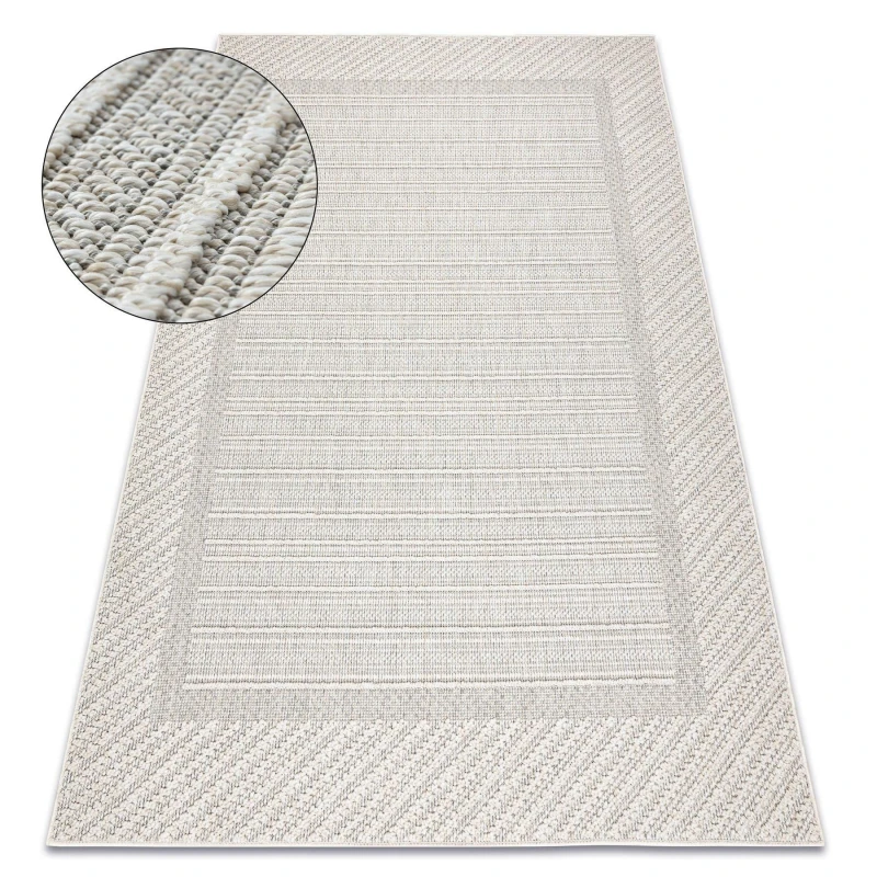 Image of RugsX Carpet Jersey 19261 Grey - Frame, Structural, Loop Boho 120X170 Cm