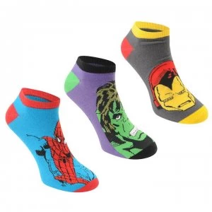 Image of Character Trainer Socks 3 Pack Junior - Marvel