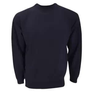 Image of UCC 50/50 Unisex Plain Set-In Sweatshirt Top (S) (Navy Blue)