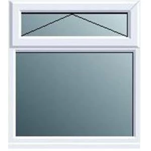 Image of White PVCu Top hung over fixed lite Window H970mm W1190mm