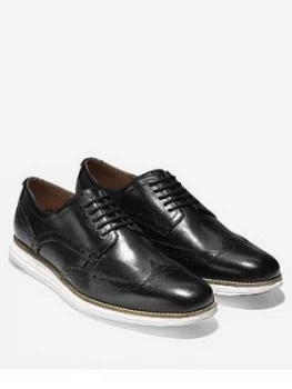 Image of Cole Haan Lace Up Brogue Shoe, Black, Size 8, Men