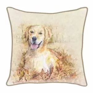Image of Crossland Grove Retriever Watercolour Cushion Mink 450x450mm