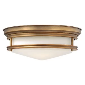 Image of 3 Light Semi Flush Ceiling Light Brushed Bronze, E27