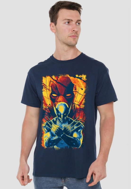 Image of Marvel Comics T-Shirt - Blue Blue M