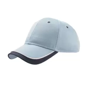 Image of Atlantis Star Children/Kids 6 Panel Contrast Baseball Cap (One Size) (Light Blue/Navy)