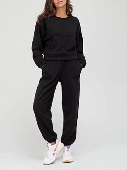 Image of Puma Sweat Top & Jogger Set - Black Size M Women